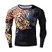 Men's 3D Novelty Lycra Compression Shirt Skin Tight Shirt Vest Short/Long Sleeve Shirt