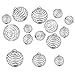 JPSOR 30pcs Silver Plated Spiral Bead Cages Pendants for Jewelry Making (15mm, 25mm, 30mm)