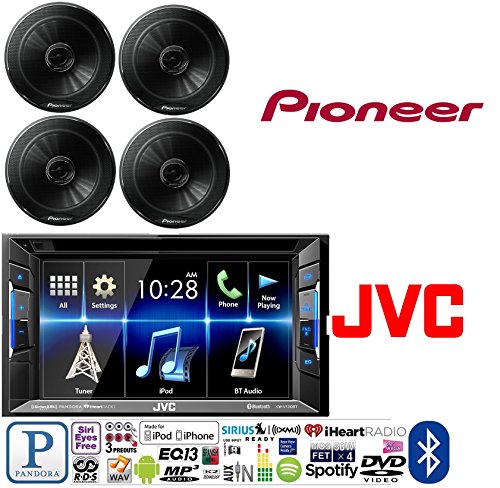 JVC KW-V130BT Double DIN Bluetooth In-Dash DVD/CD/AM/FM Car Stereo w/ 6.2