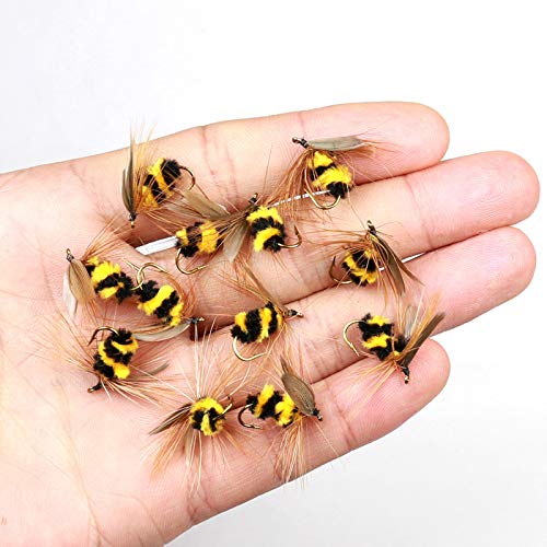 Shumo 10 Pièces 10 Ppats Rtificiels Leurre Bourdon Mouche Mouche Truite Leurres Rtificiels Leurres De Pêche Bionique Beille Ppats De Pêche Ppats Mouche Ppats