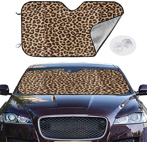 全日本送料無料 豹柄 紫外線対策 レオパード 1 車用 ホーム キッチン サンシェード フロントサンシェード かわいい フロントガラス 遮光 断熱 紫外線対策 暑さ対策 折りたたみ カーサンシェード 簡単着脱 丈夫で長持ち 軽 普通車用700x1300mm 吸盤4個付 かわいい