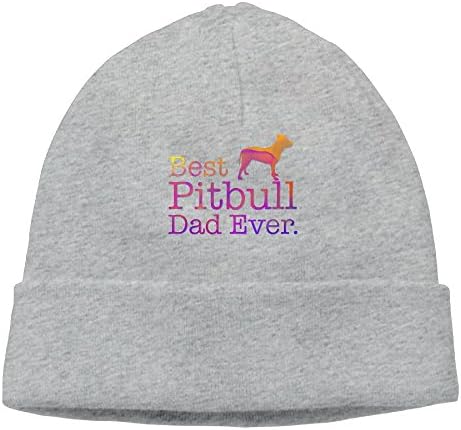 Best Pitbull Dad Ever Unisex Fashion Beanie Knit Hat Cap Colorkey