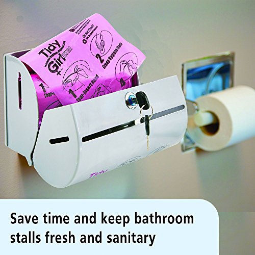 STOUT by Envision STO-TGUD-P TidyGirl Feminine Hygiene Disposal Bag Dispenser, Durable, Easy to Fill, Install, and Clean, Plastic, Gray