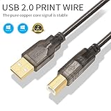 Printer Cable USB Printer Scanner Cable 10ft High Speed USB 2.0 A Male to B Male Cord for HP, Canon, Epson, Dell, Samsung etc