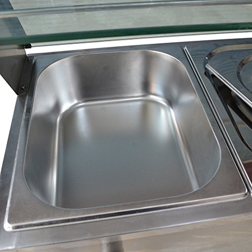 9TRADING New 110V1500W 5-Pan Steamer Bain-Marie Buffet Countertop Food Warmer Steam Table, Free Tax, Delivered Within 10 Days - Thumbnail 4