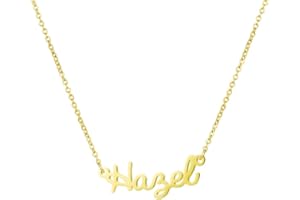 Awegift Personalized Name Necklace 18K Gold Plated New Mom Bridesmaid Gift Jewelry for Women