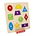 Hape Geometric Shapes Wooden Toddler Knob Puzzle