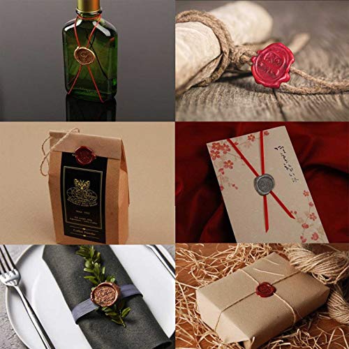 Wax Seal Stamp Set, 1Pcs Copper Seals(Good Luck)+ 1Pcs Wooden Hilt +1Pcs Sealing Wax Stick and 1Pcs Melting Spoon,Vintage Retro Classical Initial Seal Wax Stamp Kit,Perfect Gift Ideas for Friends - Thumbnail 2