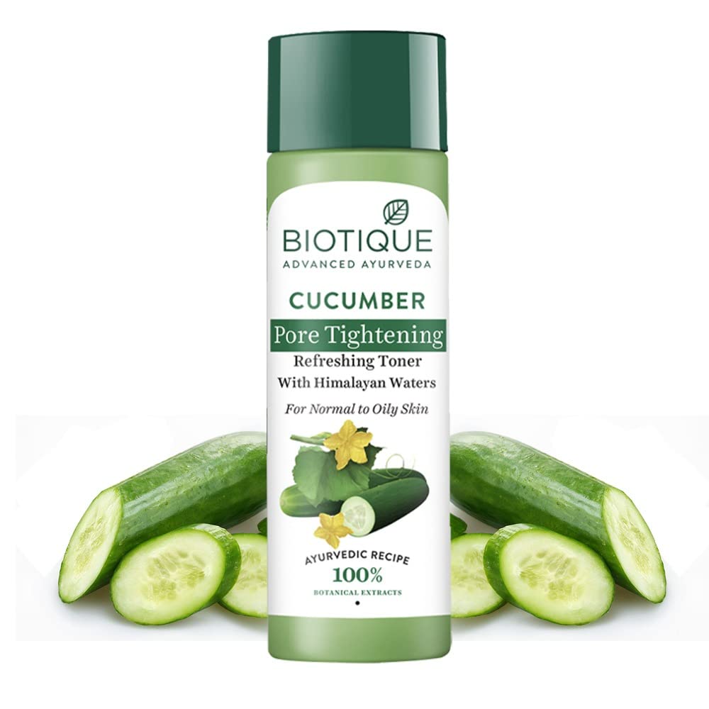 Biotique Cucumber Pore Tightening Freshener with Himalayan Waters for Normal To Oily Skin