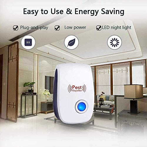 Ultrasonic Pest Repeller 6 Packs, Pest Repellent Ultrasonic Electronic