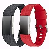 Replacement Bands for Fitbit Charge 2,Silicone Charge2 Accessories Band Strap,Pack of 2