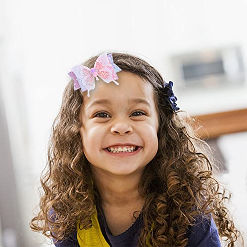 Baby Hair Clips, 3.5" Hair Bow Crocodile Clip Hair Accessories Sparkly