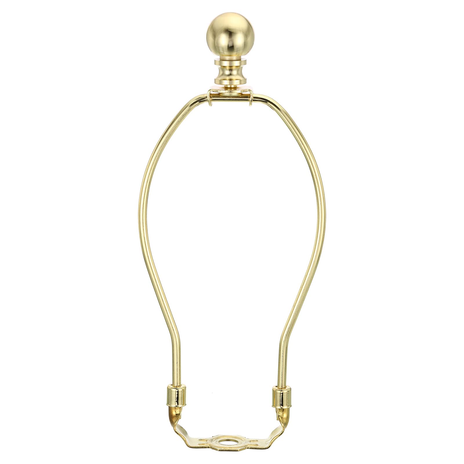 PATIKIL 7.5 Inch Lamp Harp Kit with Finial, 1 Set Detachable Shade Bracket Holder, DIY Lighting Accessories for Table Floor Lamps, Gold Tone