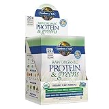 Garden of Life Greens and Protein Powder - Organic Raw Protein and Greens with Probiotics/Enzymes, Vegan, Gluten-Free, Vanilla, 0.97 Ounce (Pack of 10)