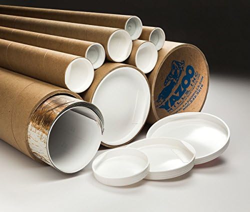 Yazoo Mills2" x .080 x 18 Kraft Mailing Tubes with Plugs (Pack of 32)