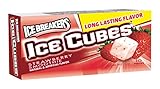 ICE BREAKERS Ice Cubes Sugar Free Gum, Strawberry Smoothie, 10 Piece (Pack of 8)