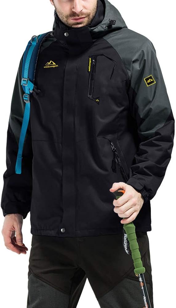 BIYLACLESEN Men's Winter Coats Windproof Parka Fleece Lined Ski Snowboard Jacket Windbreaker: Clothing