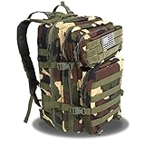 Z ZTDM 40L Outdoor Tactical Molle Backpack 3 Day Assault Pack Military Rucksacks,Bug Out Bag for School Traveling Camping Hiking Trekking,900D Waterproof (Jungle Camouflage)