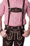 Lederhosen Leather Shorts Oktoberfest Trachten Bavarian Dark Brown