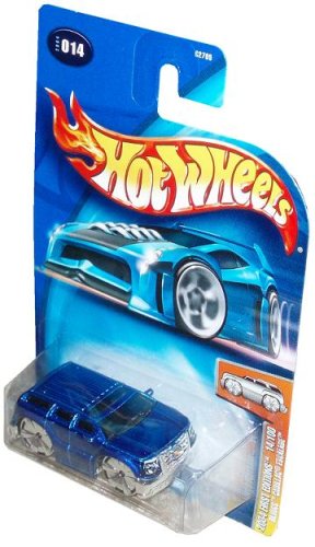 Mattel Hot Wheels 2004 First Editions Series 1:64 Scale Die Cast Metal Car # 14 of 100 - Metallic Blue Sport Utility Vehicle SUV Blings Cadillac Escalade