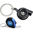 GT//Rotors Turbo Keychain Metal Spinning Turbocharger Automotive Mini Car Part Keychain Key Ring