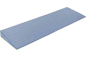 GANSNAY Threshold Ramp for Doorways 2" Rise- Odorless Indoor Entry Ramp- Non-Slip& Cuttable Handicap Ramp for Wheelchairs, Robot Vacuum Cleaners, Scooters, Strollers- Fog Blue- 2″Rise (31.5″×8.7″)