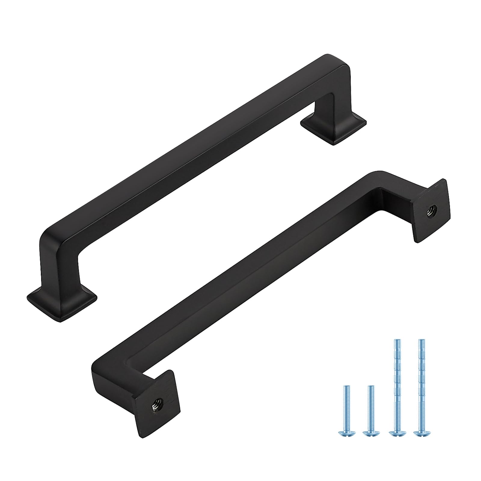 Photo 1 of Ravinte Hardware 10 Pack Matte Black Cabinet Pulls - 5 Inch (128mm) Hole Centers, Solid Zinc Alloy Kitchen Handles & Drawer Pulls, Durable Hardware for Cabinets & Cupboards