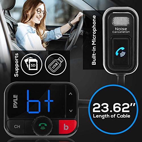Cigarette Lighter Bluetooth FM Transmitter - Universal Wireless Car  Bluetooth Adapter, Music Audio Stereo Radio Receiver w/Mic, Handsfree  Calling, Siri/Google Asst, USB, Micro SD Slot - Pyle Pbt97 in Kenya