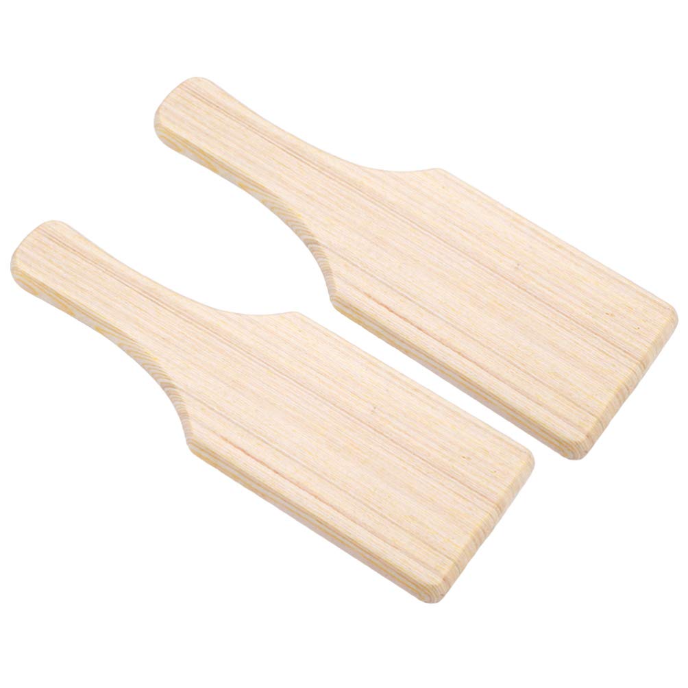 EXCEART 2Pcs Unfinished Wooden Clay Paddle Sorority Paddle Greek Fraternity Paddle Mud Tool Board Cover Clay Sculpture Modeling Board for Figurine Clay Pottery Manufacture Tools