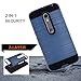 Moto X Pure Edition Case,Kmall [Metal Brushed Texture] Slim Impact Resistant Heavy Duty Hybrid Dual Layer Full-Body Shockproof Protective Cover Shell For Moto X Pure Edition / Moto X Style [Navy Blue]