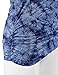 Lock and Love LL WT1114 Womens V Neck Short Sleeve Tie Dye Shirring Dolman Top XXL Navy