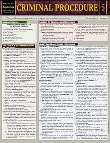 Criminal Procedure: A Quickstudy Laminated Reference Guide in Oman ...