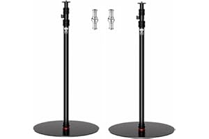 IFOOTAGE A400 Round Base Monopod, 79" Studio Light Stand Flat Base Monopod for Camera, Light, Webcam, Live Streaming, Vlogging, Payload 10KG/22LBS(2 Pack)