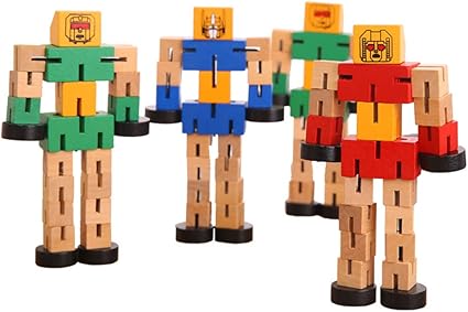 robots de madera para niños