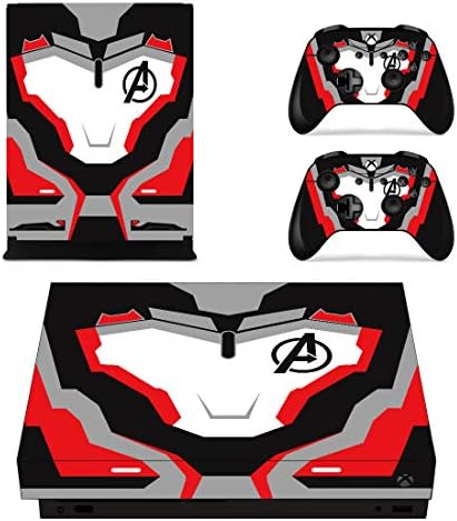 Decal Moments Xbox One X Console Controllers Skin Set Vinyl Skin Sticker Decals Cover for Xbox One X(XB1 X) Console Avengers