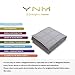 YnM Exclusive Weighted Blanket, Soothing Cotton, Smallest Compartments with Glass Beads, Bed Blanket for One Person of 110lbs, Ideal for Twin/Full Bed (48x72 Inches, 12 Pounds, Light Grey)