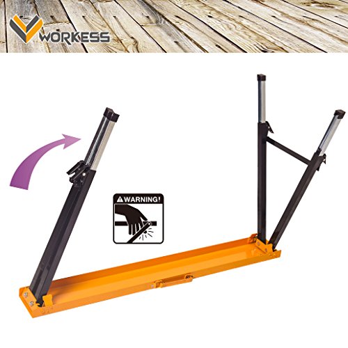 Multi Purpose Steel Sawhorse, Folding Legs Height Adjustable 330 Lbs Load Capacity Per Unit Twin Pack WK-SH032T