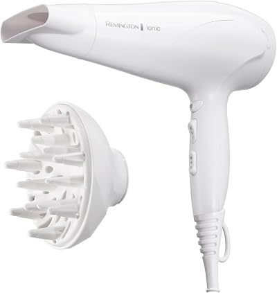 Remington D3199 Hair Dryer Ionic 2200W 3 Heat 2 Speed Diffuser Concentrator