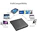 KINDEN USB 3.0 External CD DVD Drive ROM RW Portable Slim Burner Writer Reader Recorder for Laptop, Apple Macbook Pro Air iMAC, PC, Desktop, Notebook (Black)