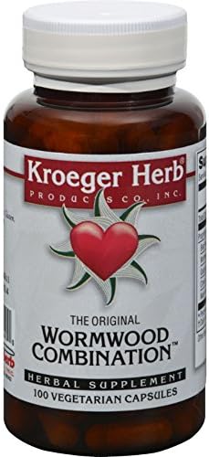 2Pack! Kroeger Herb Wormwood Combination - 100 Vegetarian Capsules