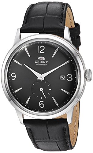 Orient Men's 'Bambino Small Seconds' Japanese Automatic Stainless Steel and Leather Dress Watch, Color:Black (Model: RA-AP0005B10A)