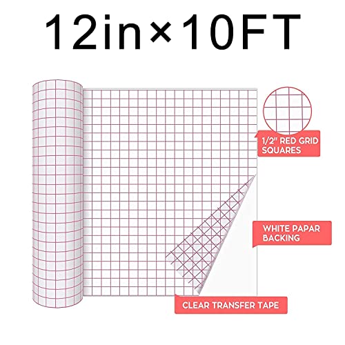 REDLABEL Clear Transfer Tape for Vinyl Roll 12 in x 120 in, 1 FT x 10