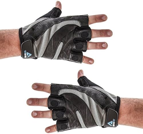 ACHIEVE FIT Weightlifting Gloves - Leather Palm for Fitness savvy Men &amp; Women, Firm Grip, Control &amp; Comfort for Weight lifting, Powerlifting, Crossfit Training, Gym Workout - Small, Standard (PAIR)