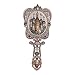 Nerien Vintage Mirror Comb Set Metal Handle Makeup Mirror Castle Antique Russian Style Hand Mirror with Comb Retro Decorative Tabletop Mirror Travel Folding Cosmetic Mirror Copper