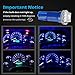 Partsam T5 73 74 5050 SMD Instrument Panel LED Light Gauge Cluster Indicator Bulbs Dash Light with Twist Socket, Blue, Pack of 10