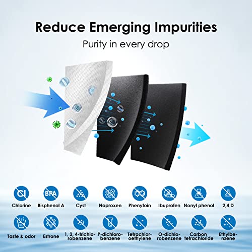 Waterdrop Plus UKF7003 Refrigerator Water Filter, Replacement for Maytag UKF7003, UKF7002AXX