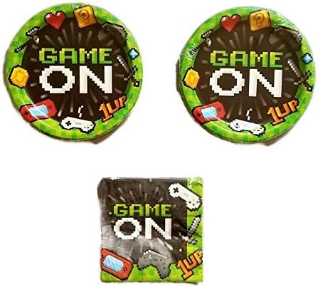 Gaming Party Party Bundle 9" Plates (16) Napkins (16)