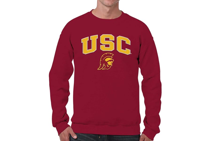 Campus Colors NCAA Adult Arch & Logo Soft Style Gameday Crewneck Sweatshirt - Officially Licensed Product