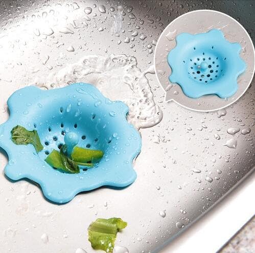 LIVDAT 4 Pcs Rubber Sink Strainer Floor Drain Cover Hair Bath Catcher Stopper Shower Trap Basin Filter Cover For Bathroom Kitchen Home Living