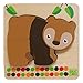 KIDS PREFERRED World of Eric Carle, The Very Hungry Caterpillar Brown Bear 4 Piece Wooden Puzzle